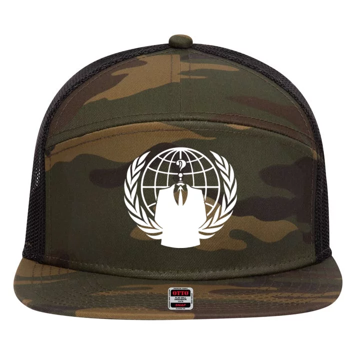 Anonymous Collective Symbol 7 Panel Mesh Trucker Snapback Hat