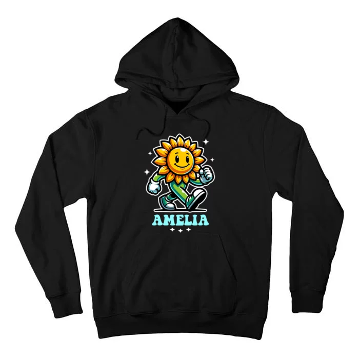 Amelia Cute Sunflower Gift Tall Hoodie