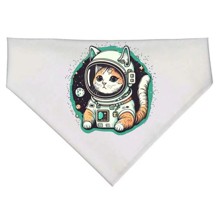 Astronaut Cat Space Helmet USA-Made Doggie Bandana