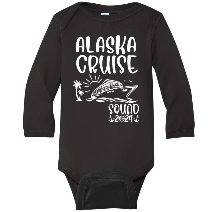 Alaska Cruise Squad 2024 Alaska Holiday Family Matching Baby Long Sleeve Bodysuit