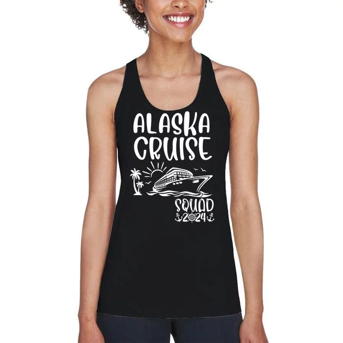 Alaska Cruise Squad 2024 Alaska Holiday Family Matching Women's Racerback Tank