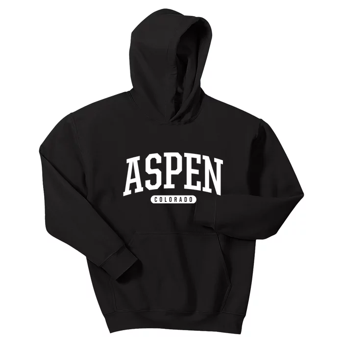 Aspen Colorado Souvenirs College Style Aspen Colorado Souvenir Kids Hoodie