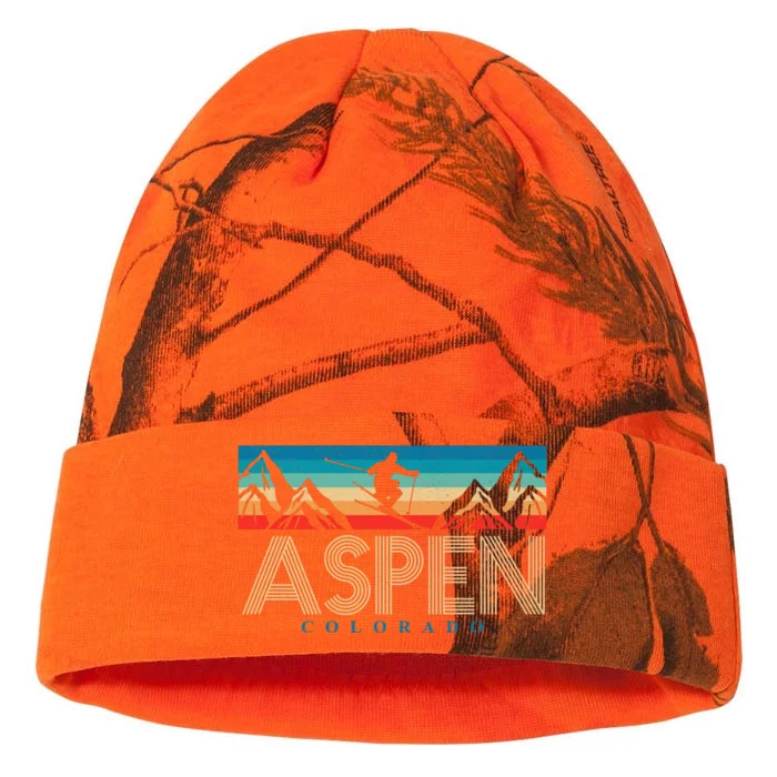 Aspen Colorado Ski Sunset Mountain Kati - 12in Camo Beanie