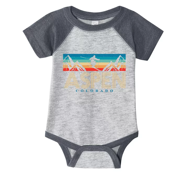 Aspen Colorado Ski Sunset Mountain Infant Baby Jersey Bodysuit