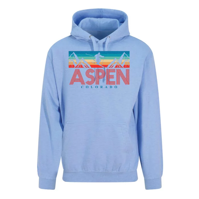 Aspen Colorado Ski Sunset Mountain Unisex Surf Hoodie