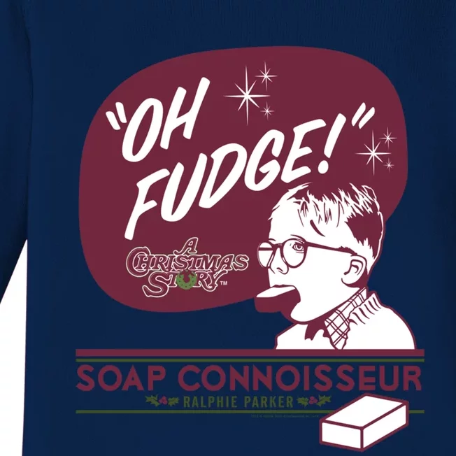 A Christmas Story Oh Fudge Soap Connoisseur Gift Baby Long Sleeve Bodysuit