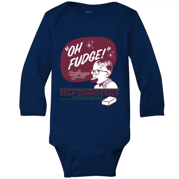 A Christmas Story Oh Fudge Soap Connoisseur Gift Baby Long Sleeve Bodysuit