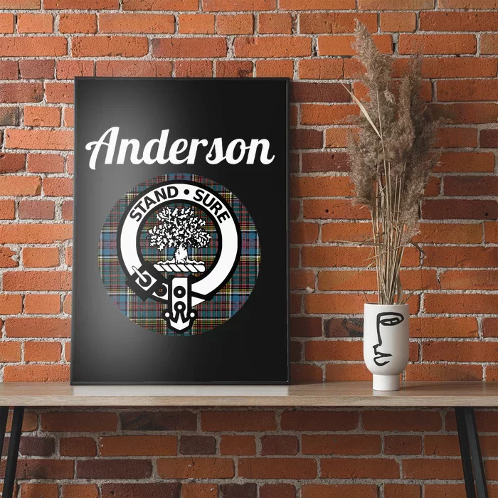 Anderson Clan Scottish Name Coat Of Arms Tartan Poster