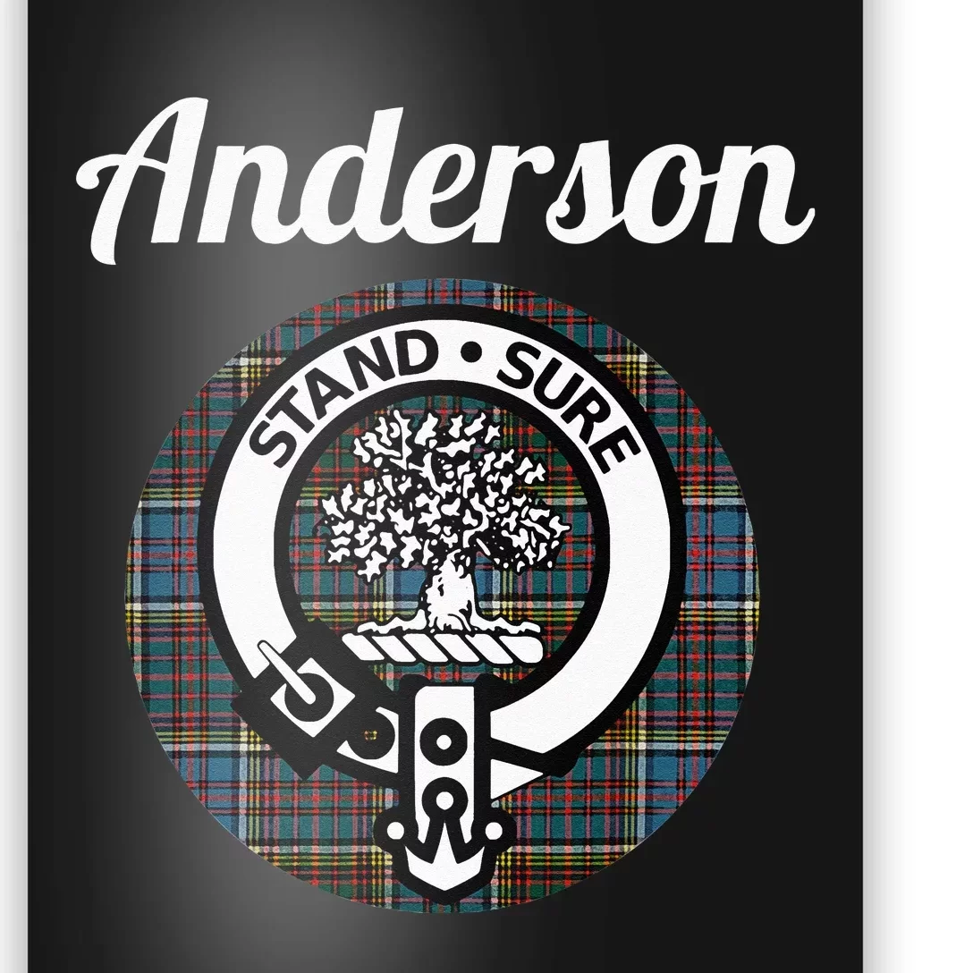 Anderson Clan Scottish Name Coat Of Arms Tartan Poster