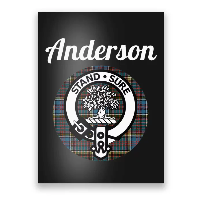 Anderson Clan Scottish Name Coat Of Arms Tartan Poster