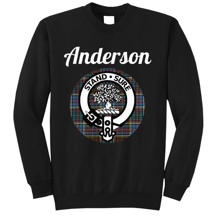 Anderson Clan Scottish Name Coat Of Arms Tartan Tall Sweatshirt