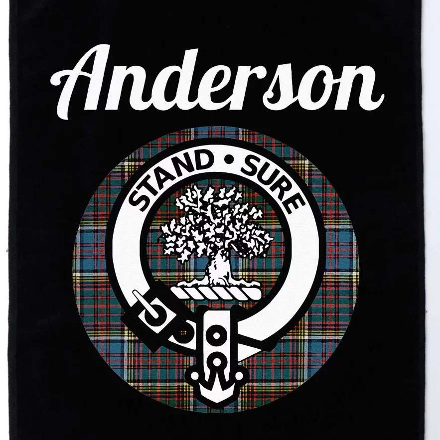 Anderson Clan Scottish Name Coat Of Arms Tartan Platinum Collection Golf Towel