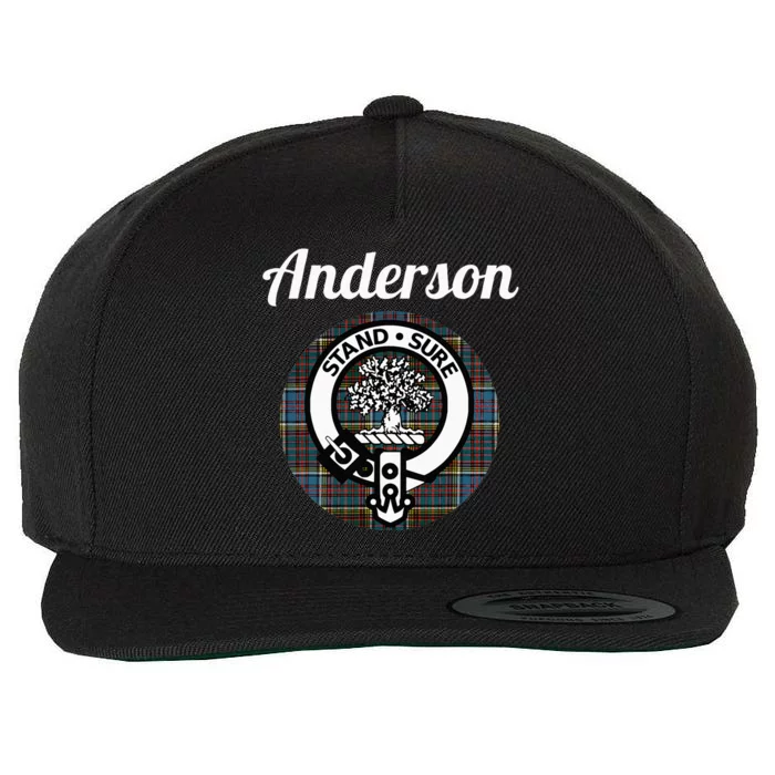 Anderson Clan Scottish Name Coat Of Arms Tartan Wool Snapback Cap