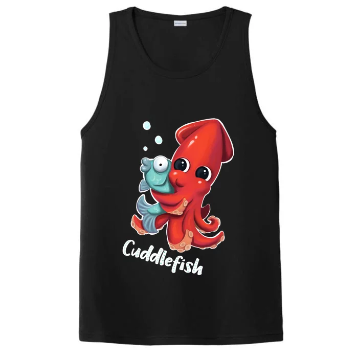 Adorable Cuddlefish Sea Life Illustration Cuttlefish Squid Performance Tank