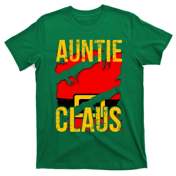 Auntie Claus Shirt Funny Christmas Santa Costume Matching Christmas Family Group T-Shirt