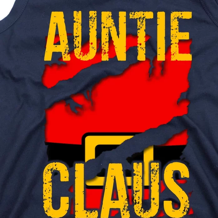 Auntie Claus Shirt Funny Christmas Santa Costume Matching Christmas Family Group Tank Top