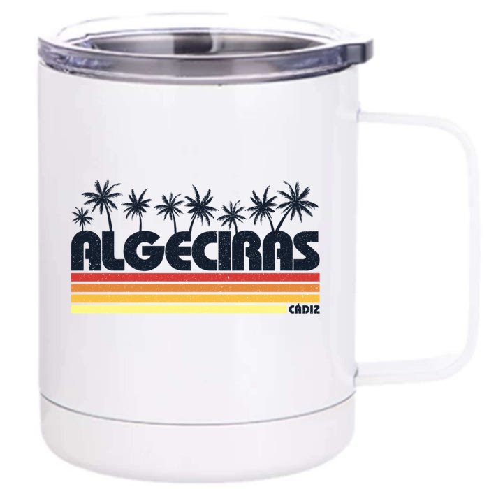 Algeciras Cadiz Spain Retro Tourism Gift Front & Back 12oz Stainless Steel Tumbler Cup