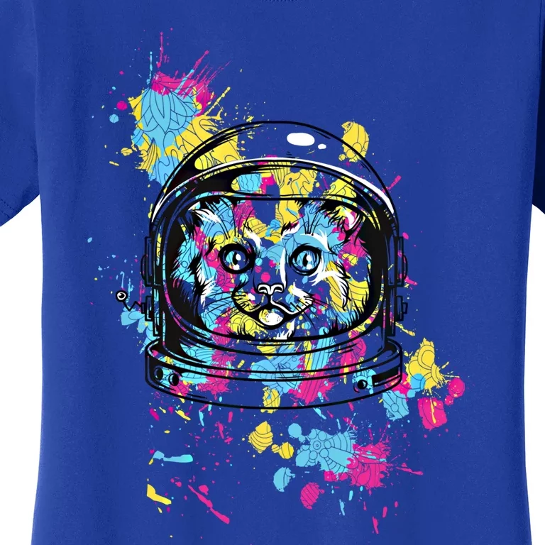 Astronaut Cat Space Kitty Graphic Unisex Adult Gift Women's T-Shirt