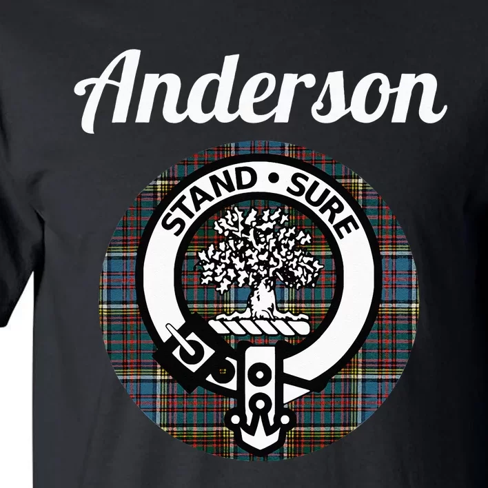 Anderson Clan Scottish Name Coat Of Arms Tartan Tall T-Shirt