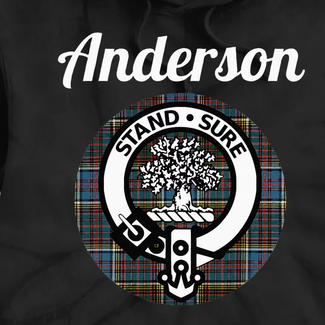 Anderson Clan Scottish Name Coat Of Arms Tartan Tie Dye Hoodie