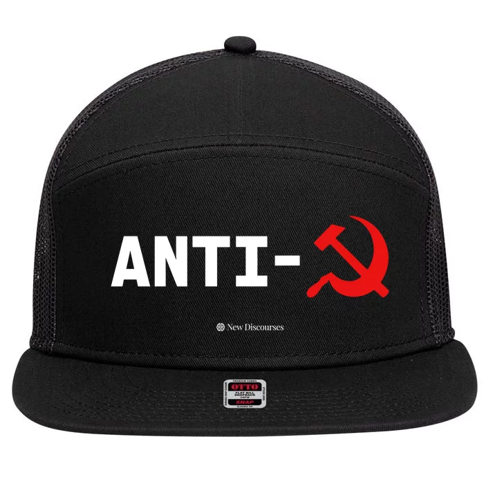 Anti Communist Symbol New Discourses 7 Panel Mesh Trucker Snapback Hat