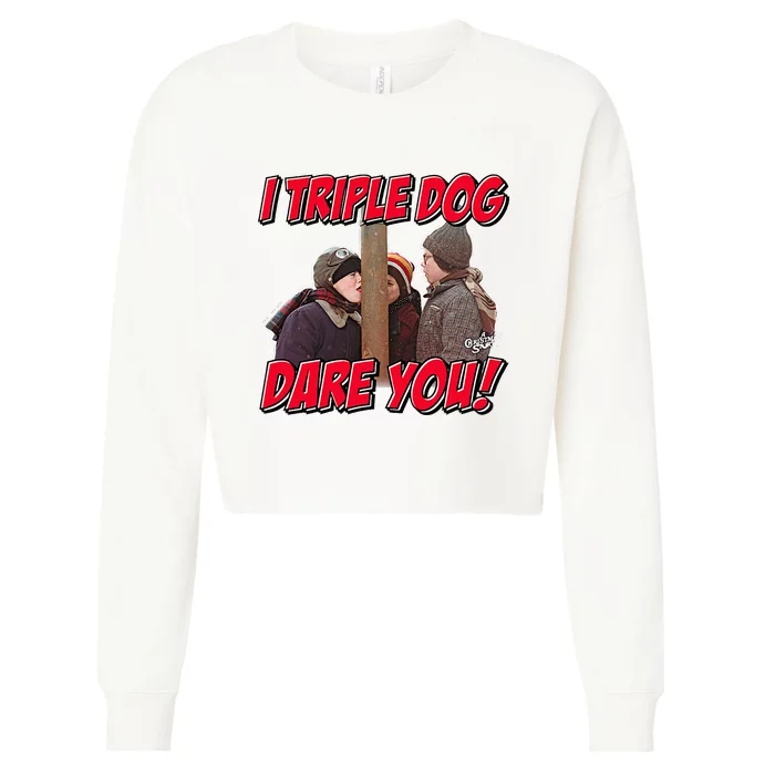 A Christmas Story I Triple Dog Dare You Cropped Pullover Crew