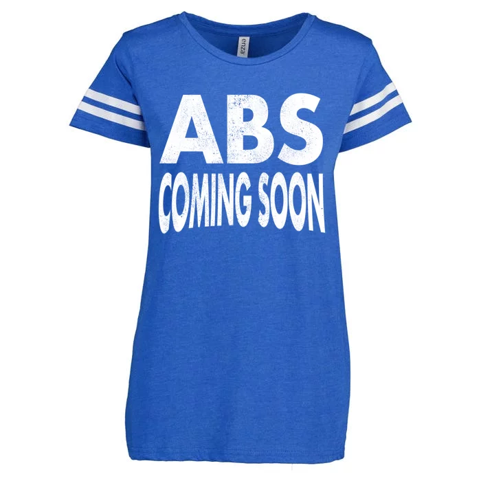 Abs Coming Soon 6 Six Pack Funny Workout Gym Sayings Cute Gift Enza Ladies Jersey Football T-Shirt