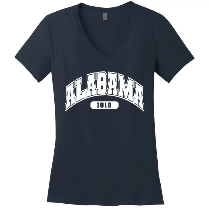 Alabama Collegiate Style 1819 Women's V-Neck T-Shirt