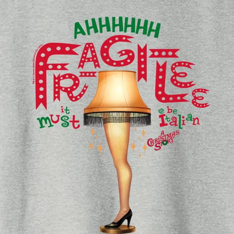 A Christmas Story Ahh Fragilee Funny Gift Women's Crop Top Tee