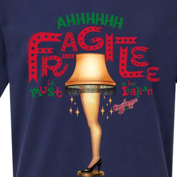 A Christmas Story Ahh Fragilee Funny Gift Sueded Cloud Jersey T-Shirt