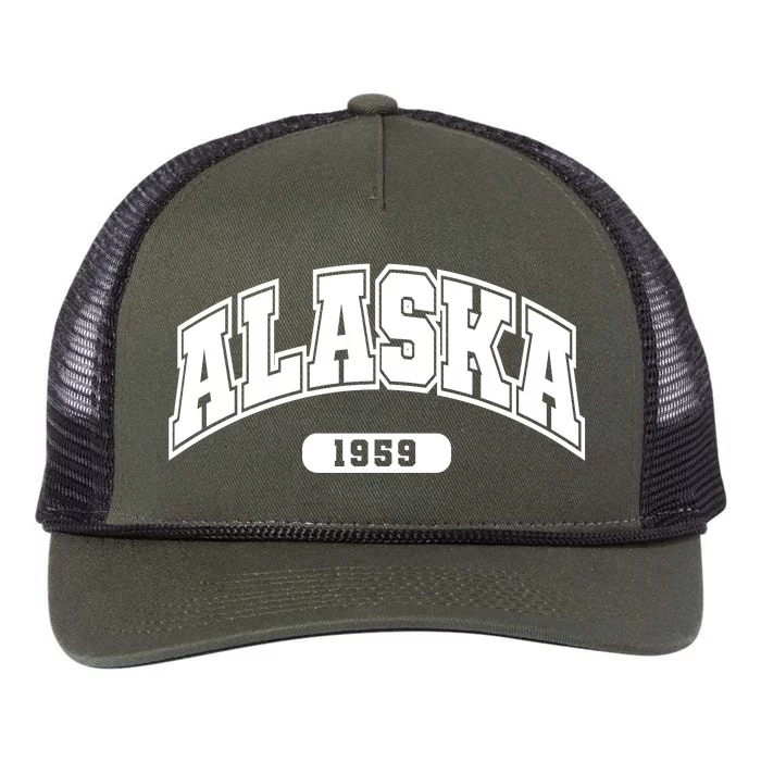 Alaska Collegiate Style 1959 Retro Rope Trucker Hat Cap