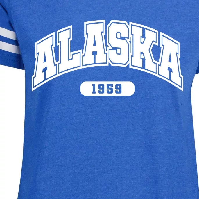 Alaska Collegiate Style 1959 Enza Ladies Jersey Football T-Shirt