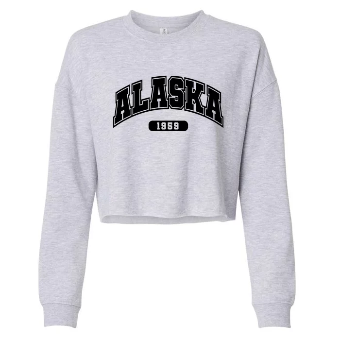 Alaska Collegiate Style 1959 Cropped Pullover Crew