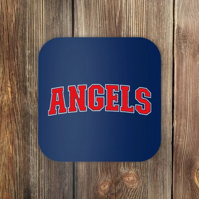 Angels California Souvenir Trip College Style Red Text Coaster