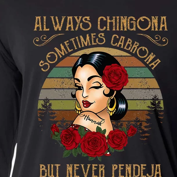 Always Chingona Sometimes Cabrona But Never Pendeja Cooling Performance Long Sleeve Crew