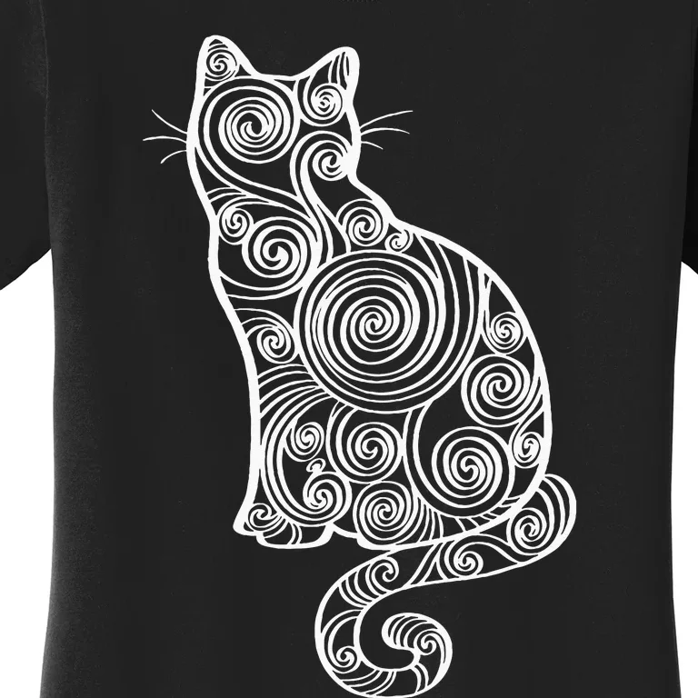 Abstract Cat Silhouette Women's T-Shirt