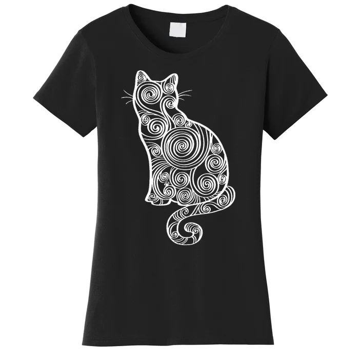 Abstract Cat Silhouette Women's T-Shirt