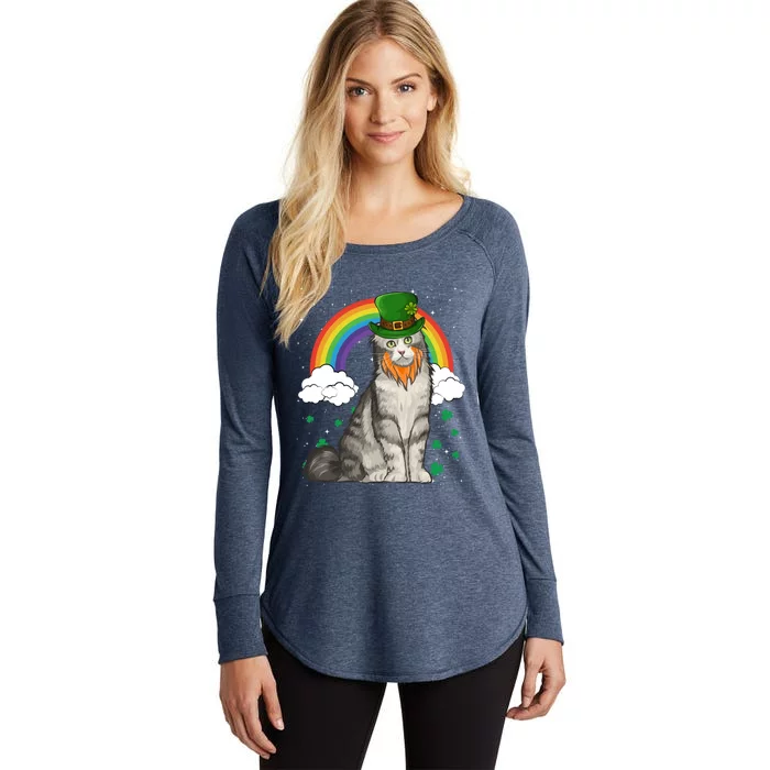 American Curl St Patricks Day Leprechaun Gift Women's Perfect Tri Tunic Long Sleeve Shirt