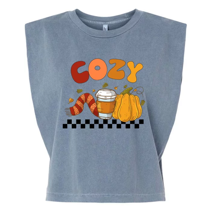 Autumn Cozy Season Theme Garment-Dyed Women's Muscle Tee