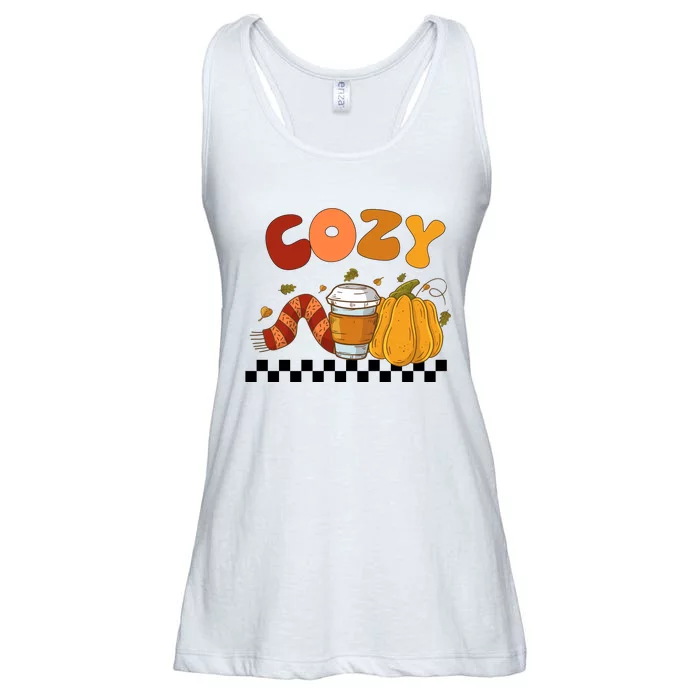 Autumn Cozy Season Theme Ladies Essential Flowy Tank