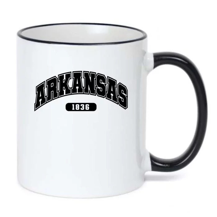 Arkansas Collegiate Style 1836 Black Color Changing Mug