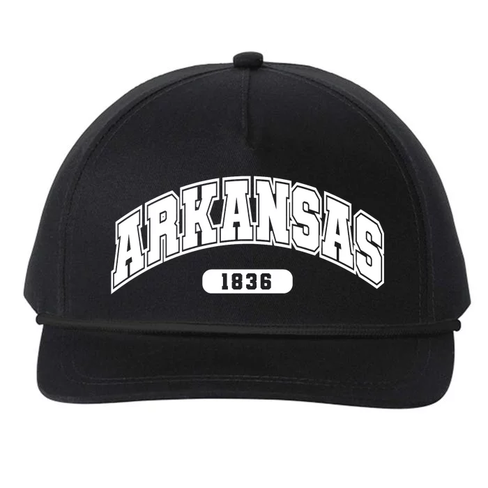 Arkansas Collegiate Style 1836 Snapback Five-Panel Rope Hat