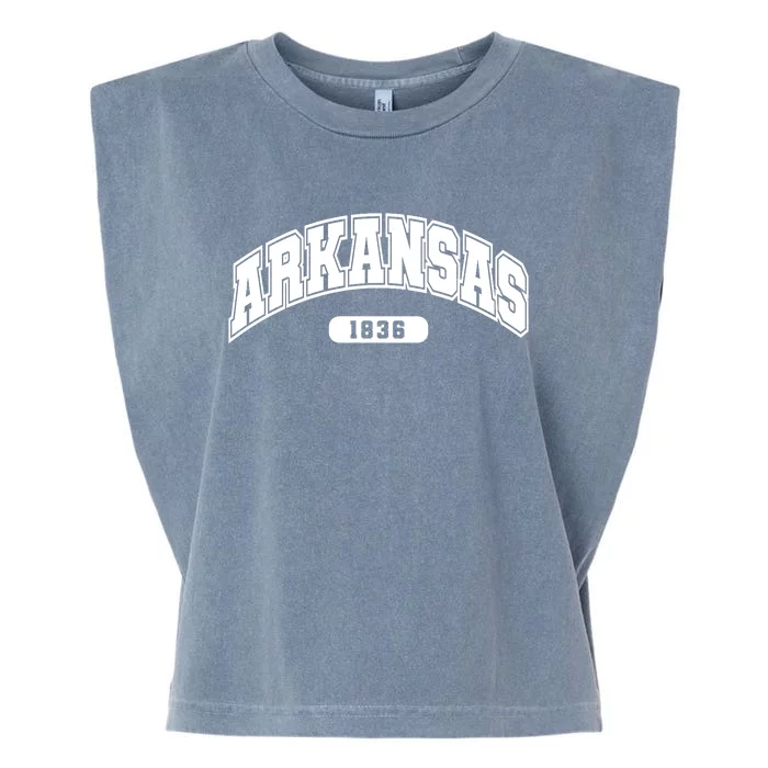 Arkansas Collegiate Style 1836 Garment-Dyed Women's Muscle Tee