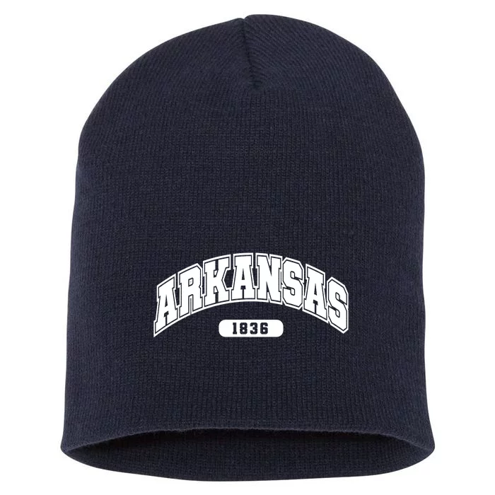 Arkansas Collegiate Style 1836 Short Acrylic Beanie