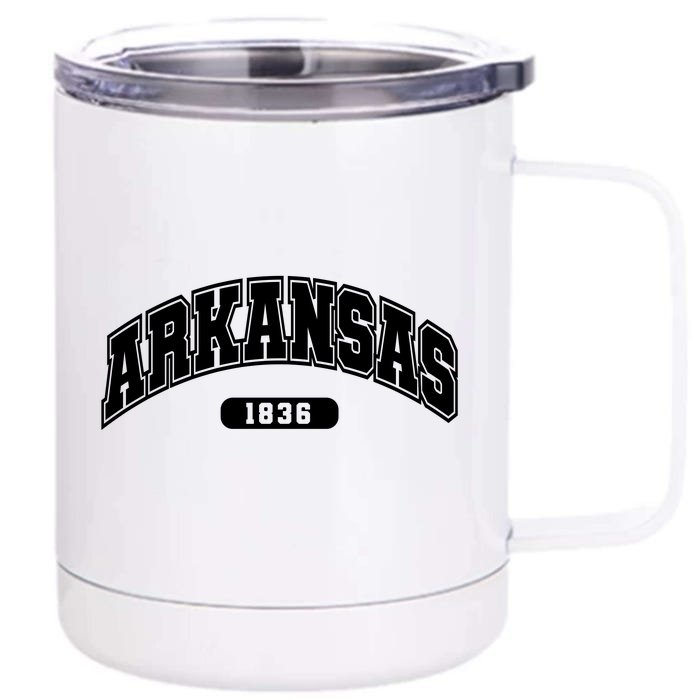 Arkansas Collegiate Style 1836 Front & Back 12oz Stainless Steel Tumbler Cup