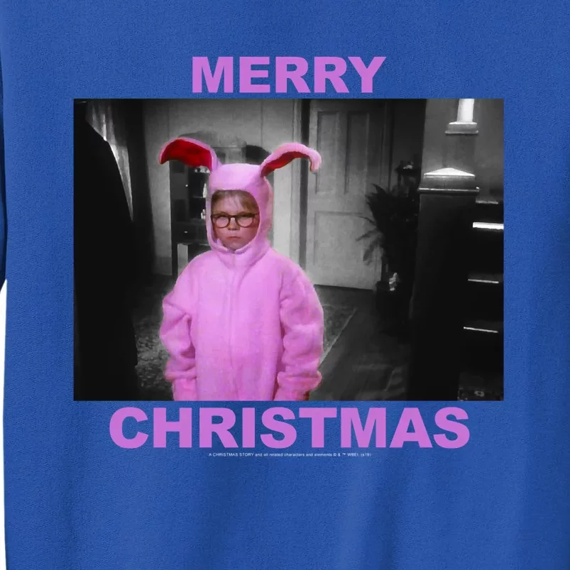 A Christmas Story Ralphie Bunny Suit Merry Christmas Long Sleeve Tall Sweatshirt