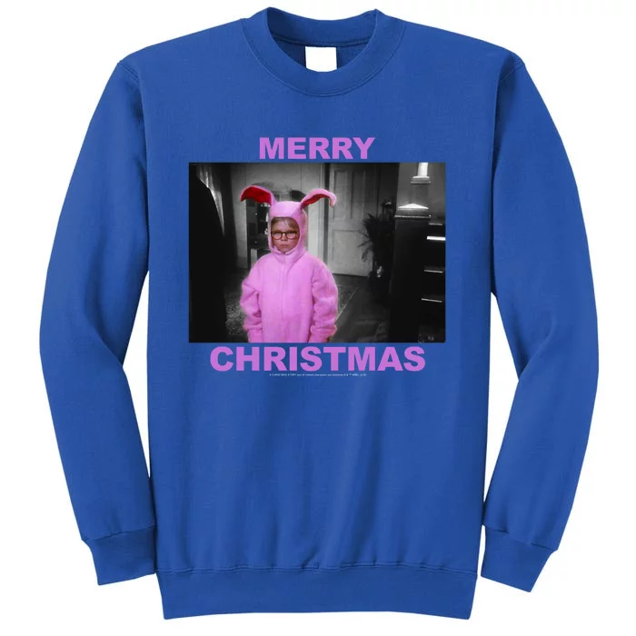 A Christmas Story Ralphie Bunny Suit Merry Christmas Long Sleeve Tall Sweatshirt