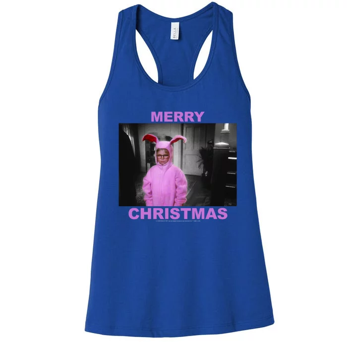 A Christmas Story Ralphie Bunny Suit Merry Christmas Long Sleeve Women's Racerback Tank