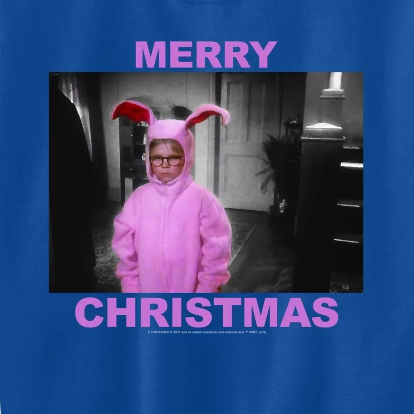 A Christmas Story Ralphie Bunny Suit Merry Christmas Long Sleeve Kids Sweatshirt