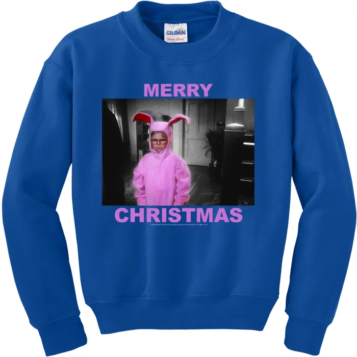 A Christmas Story Ralphie Bunny Suit Merry Christmas Long Sleeve Kids Sweatshirt